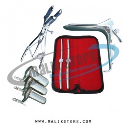 Hegar uterine dilator set 2pieces 7-8, 9-10, mathieu speculum, grave small, collin 3pcs